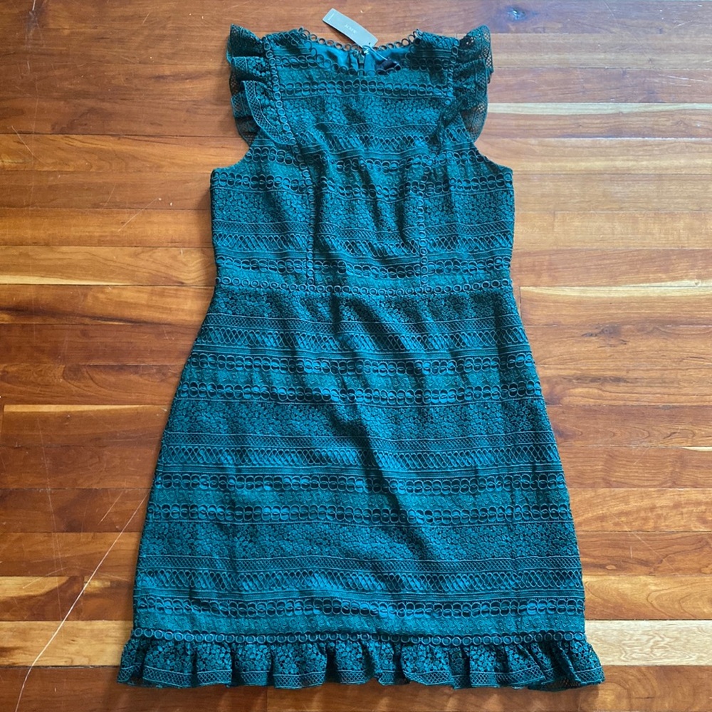NWT J.Crew Hunter Green Sleeveless Dress